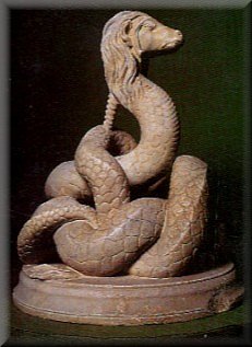 The Glykon serpent, guradian of the temple